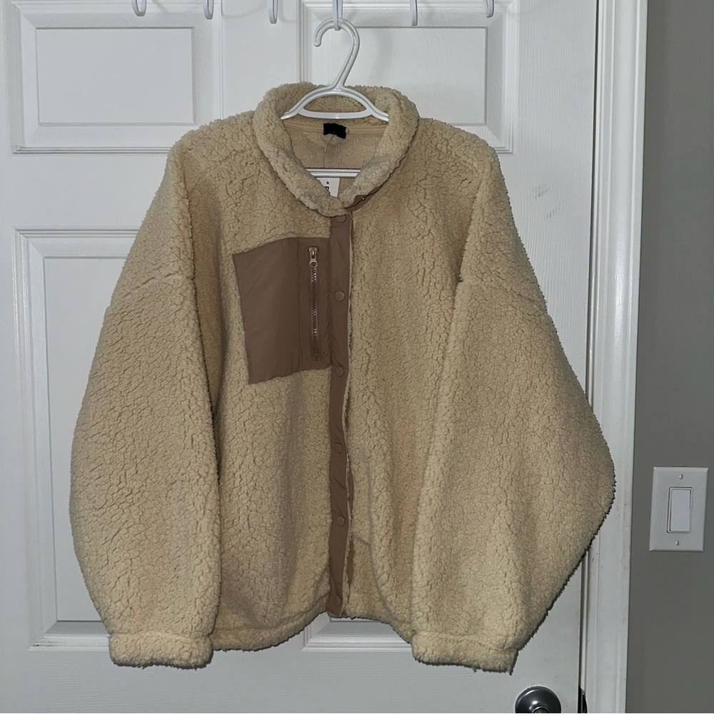 NEW Pacsun Sherpa Button-Up Jacket